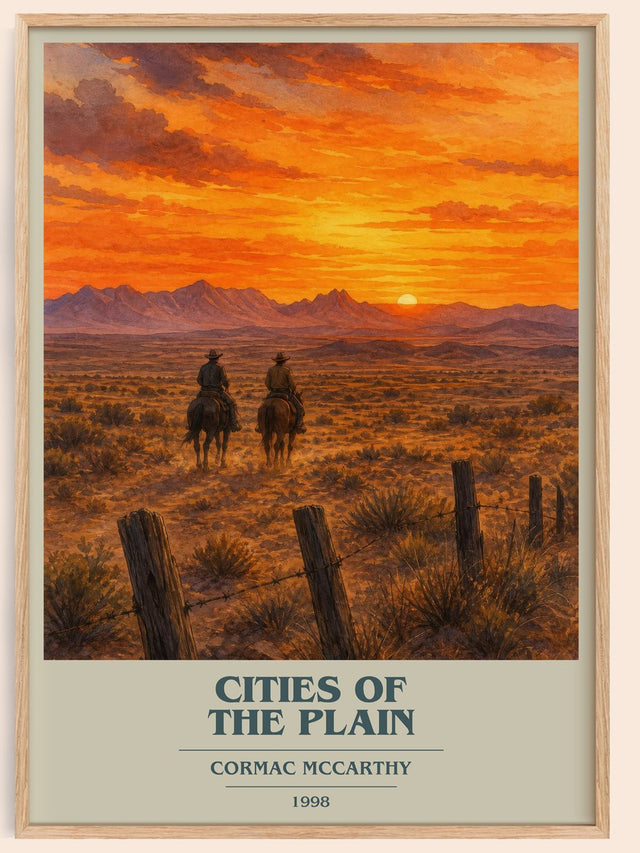 Cities Of The Plain Book Cover Poster by Cormac Mccarthy