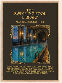 The Swimming-Pool Library Minimalist Book Poster by Alan Hollinghurst – book poster