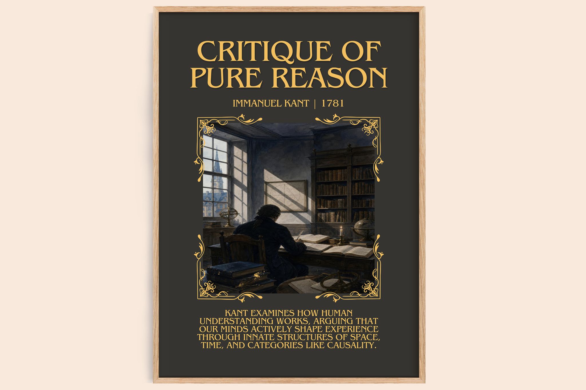 Critique of Pure Reason Minimalist Book Poster by Immanuel Kant