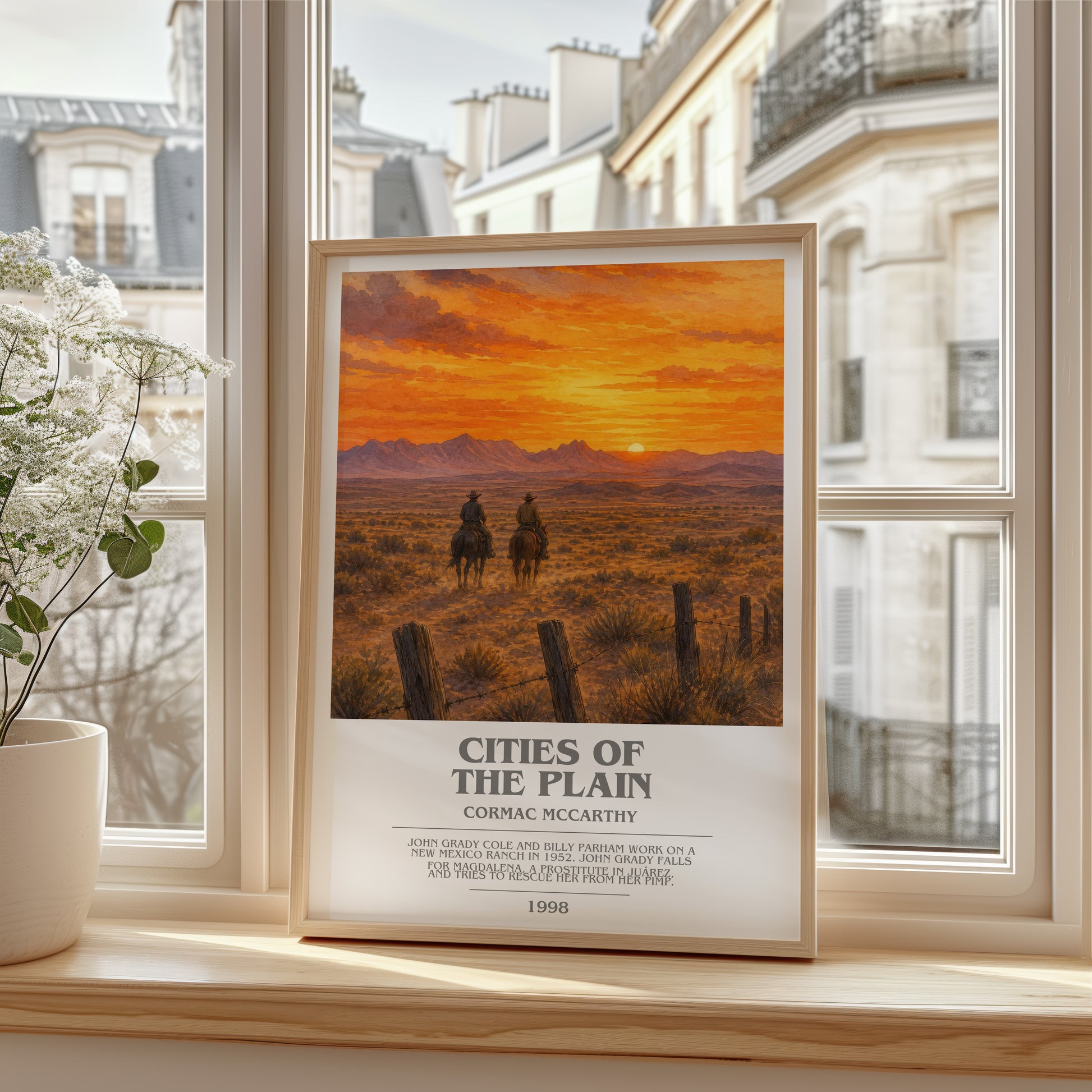 Cities Of The Plain bookish poster colour and style options – Cormac Mccarthy book art