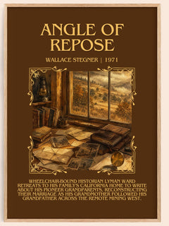 Angle of Repose Minimalist Book Poster by Wallace Stegner – book poster