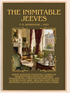 The Inimitable Jeeves Minimalist Book Poster by P. G. Wodehouse – book poster