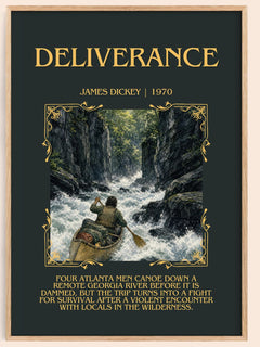 Deliverance Minimalist Book Poster by James Dickey – book poster