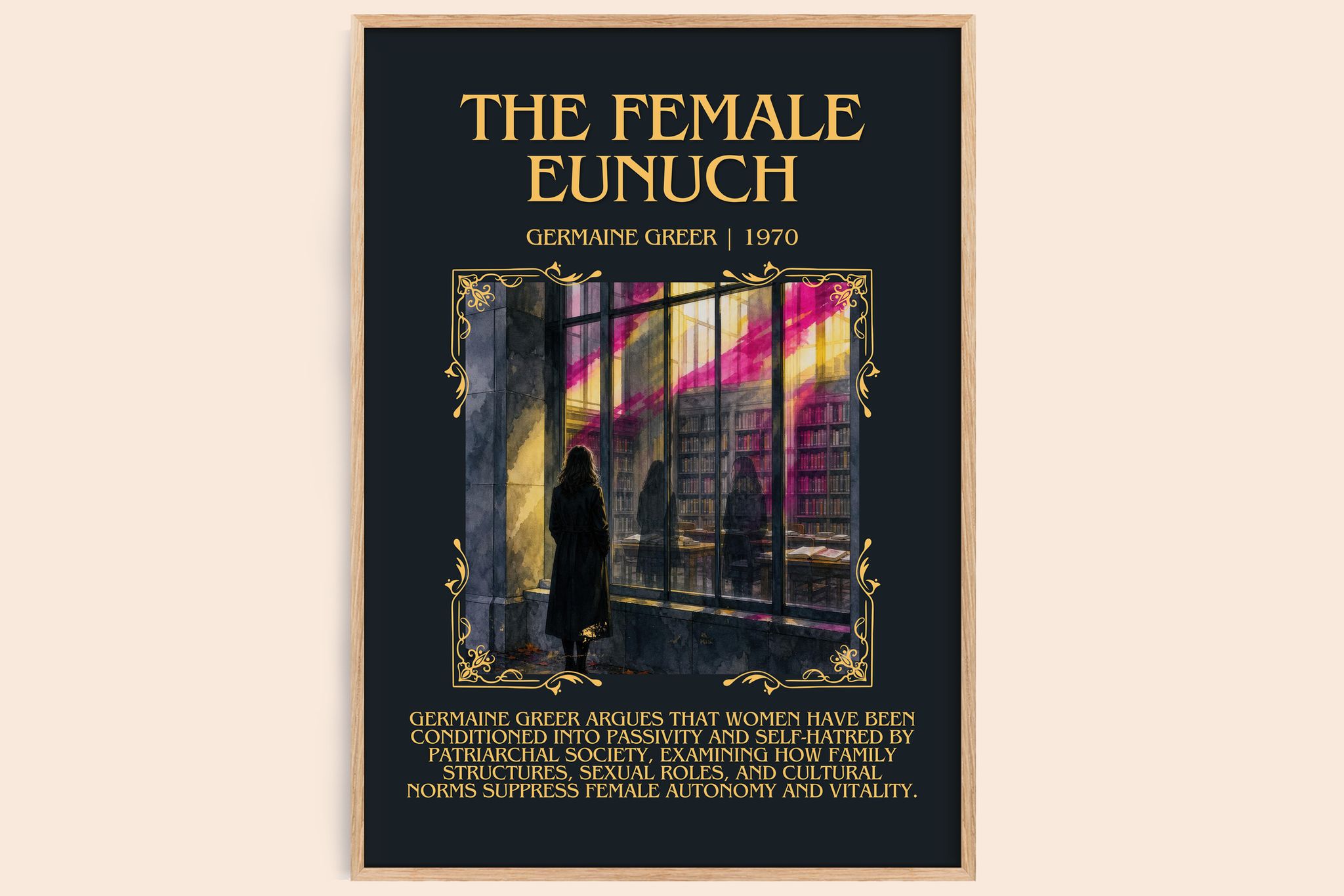 The Female Eunuch Minimalist Book Poster by Germaine Greer