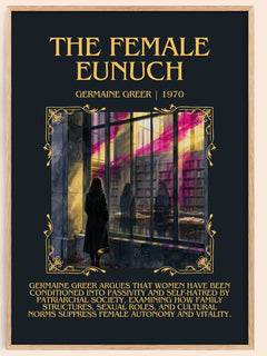 The Female Eunuch Minimalist Book Poster by Germaine Greer – book poster