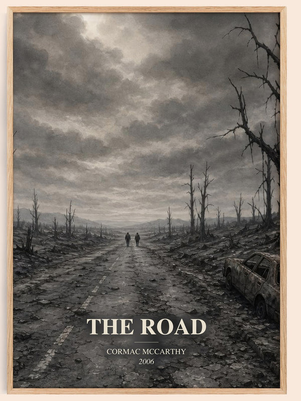 The Road watercolour book poster by Cormac Mccarthy – framed literary art print