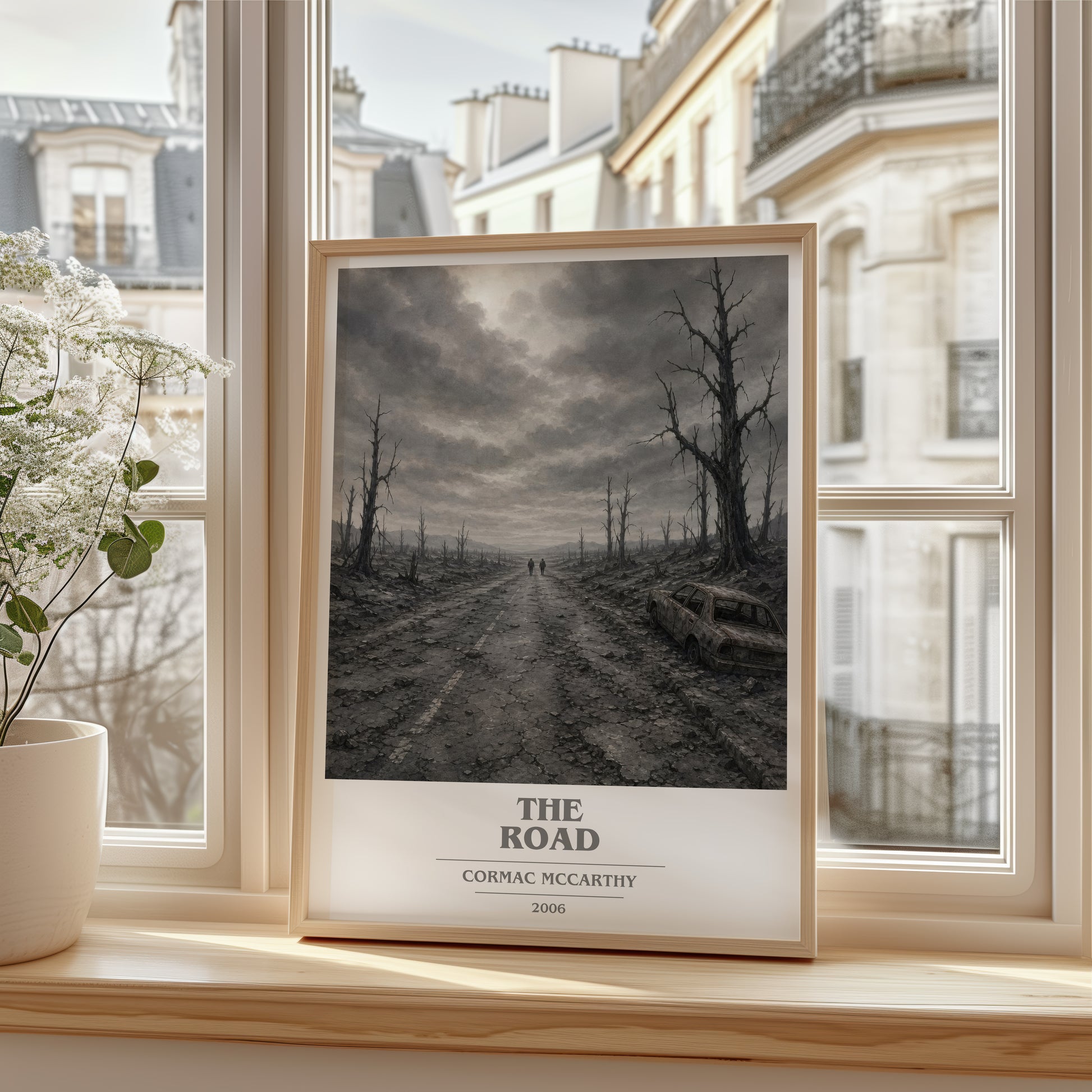 The Road book cover poster colour and style options – Cormac Mccarthy book art