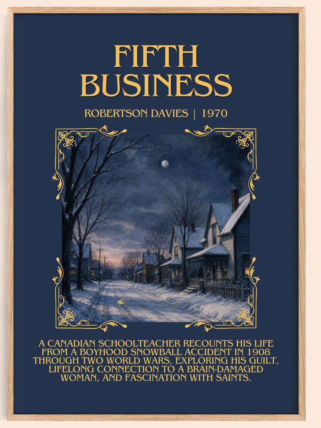 Fifth Business Minimalist Book Poster by Robertson Davies – book poster