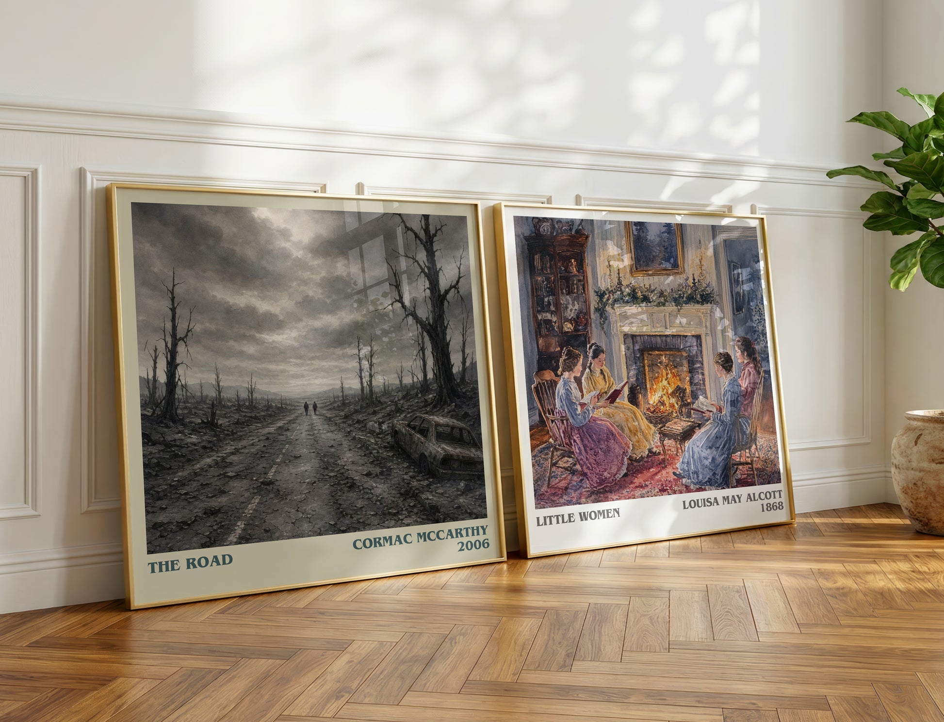 The Road literary print on bookshelf – Cormac Mccarthy fan gift