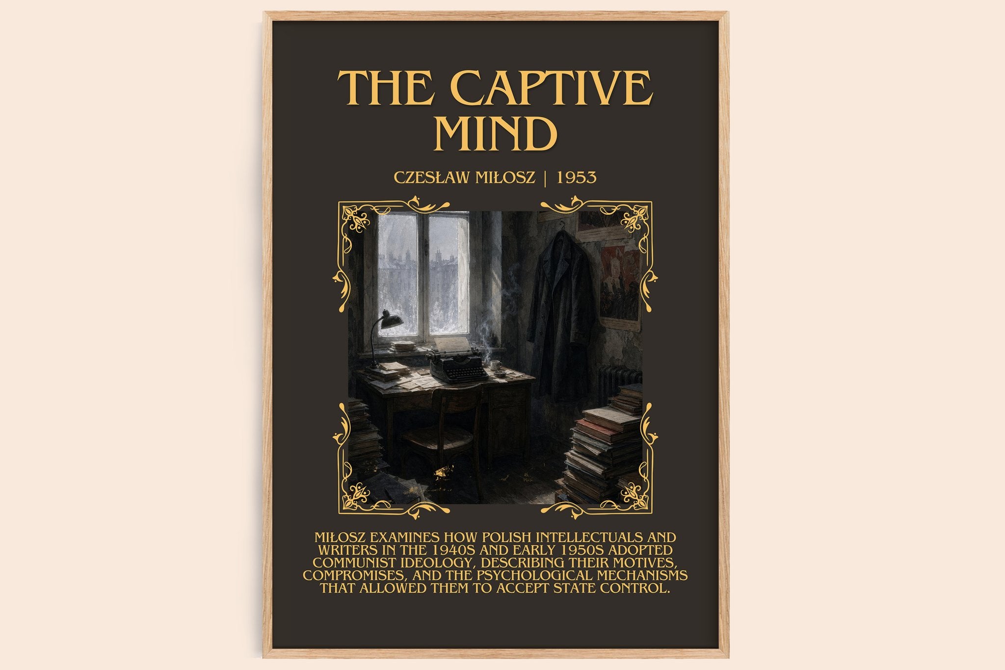 The Captive Mind Minimalist Book Poster by Czesław Miłosz