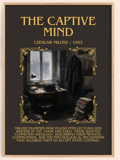 The Captive Mind Minimalist Book Poster by Czesław Miłosz – book poster