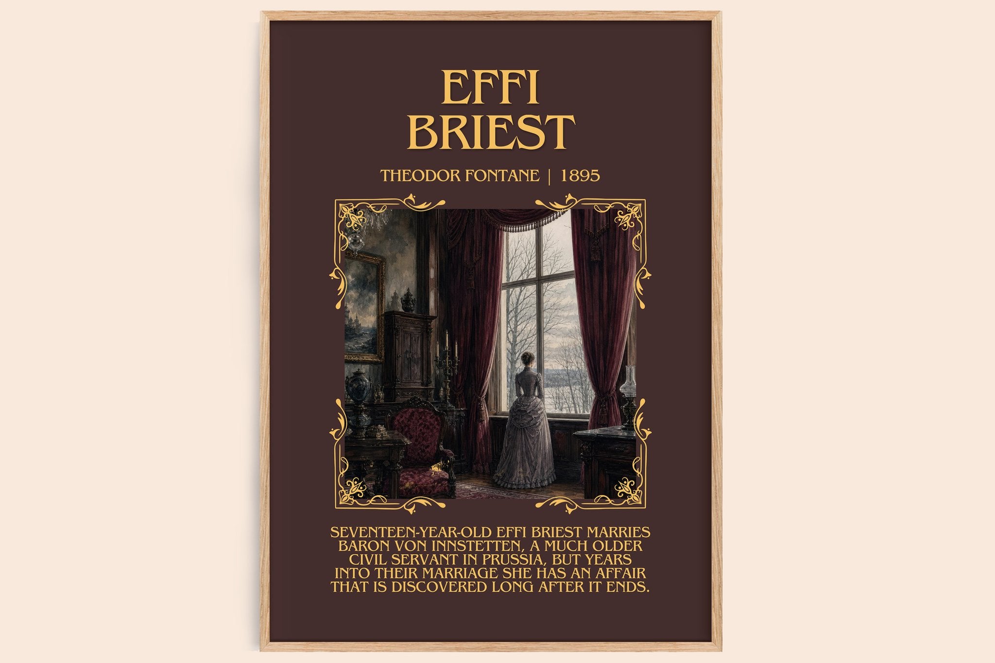 Effi Briest Minimalist Book Poster by Theodor Fontane