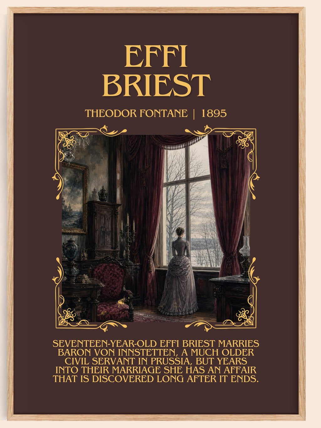 Effi Briest Minimalist Book Poster by Theodor Fontane – book poster
