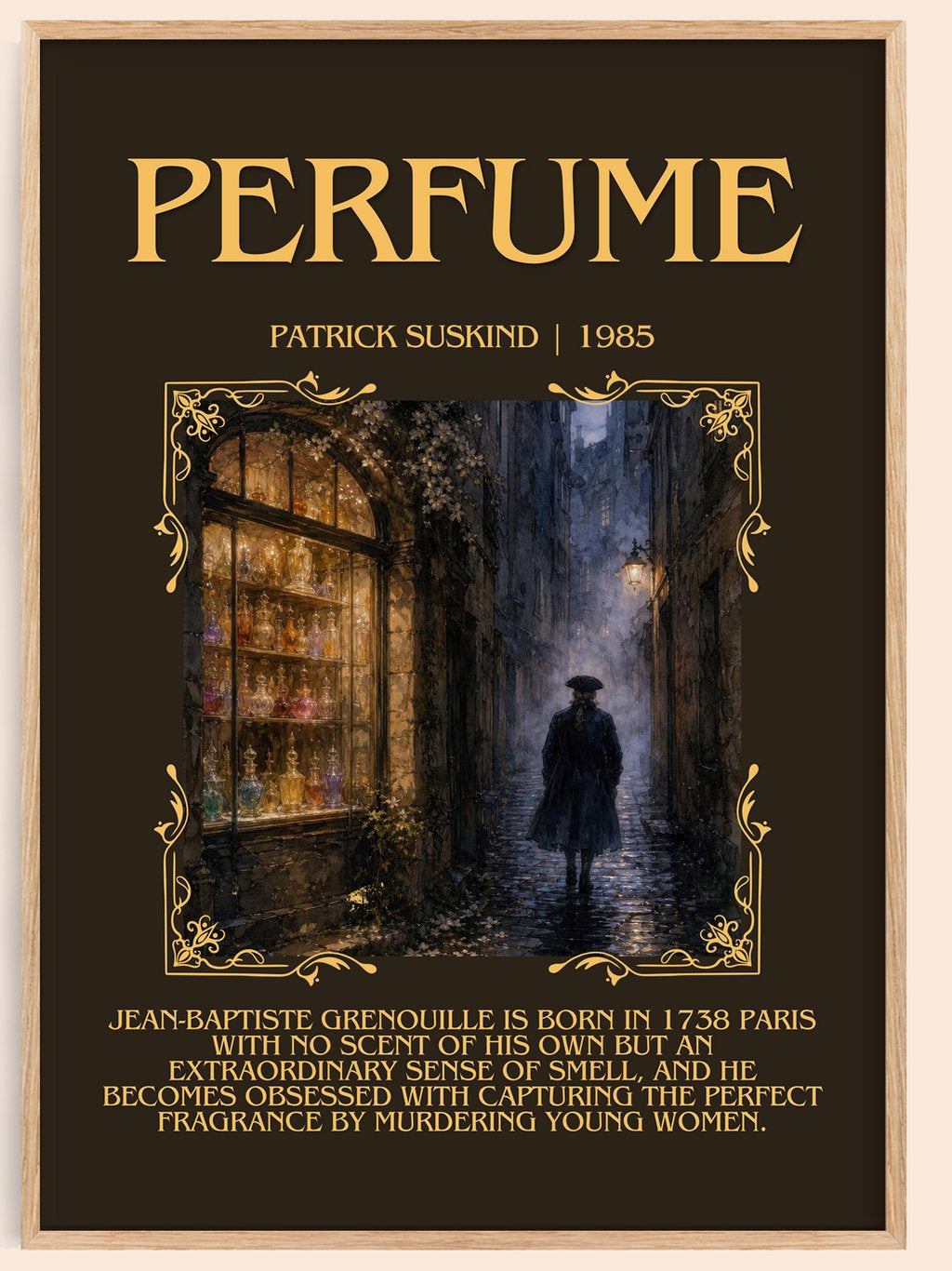 Perfume Minimalist Book Poster by Patrick Suskind – book poster