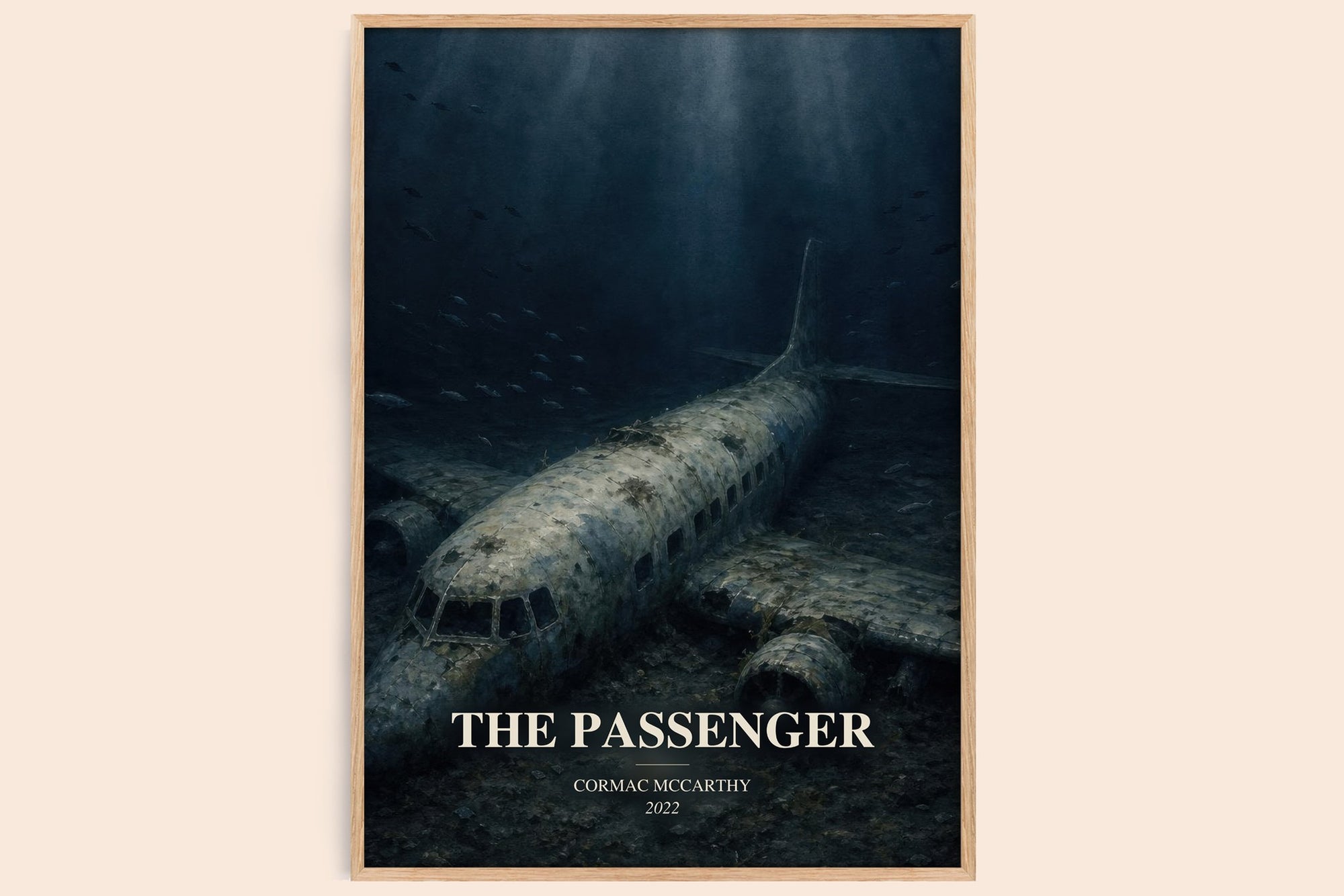 The Passenger watercolour book poster by Cormac Mccarthy – framed literary art print