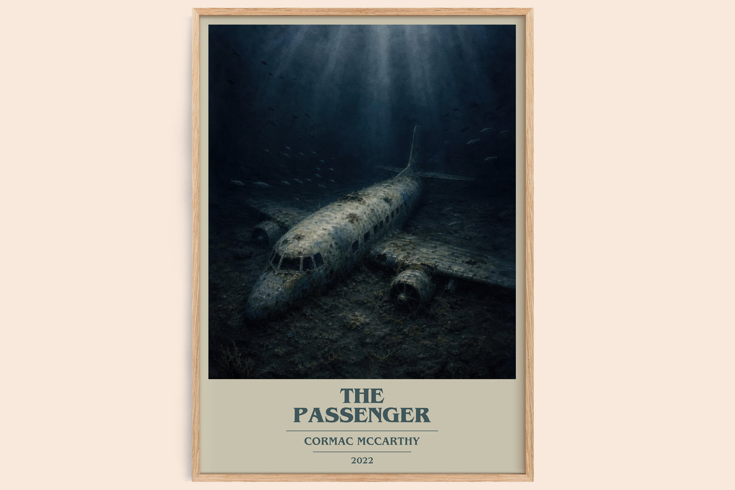 The Passenger book cover book poster by Cormac Mccarthy – framed literary art print
