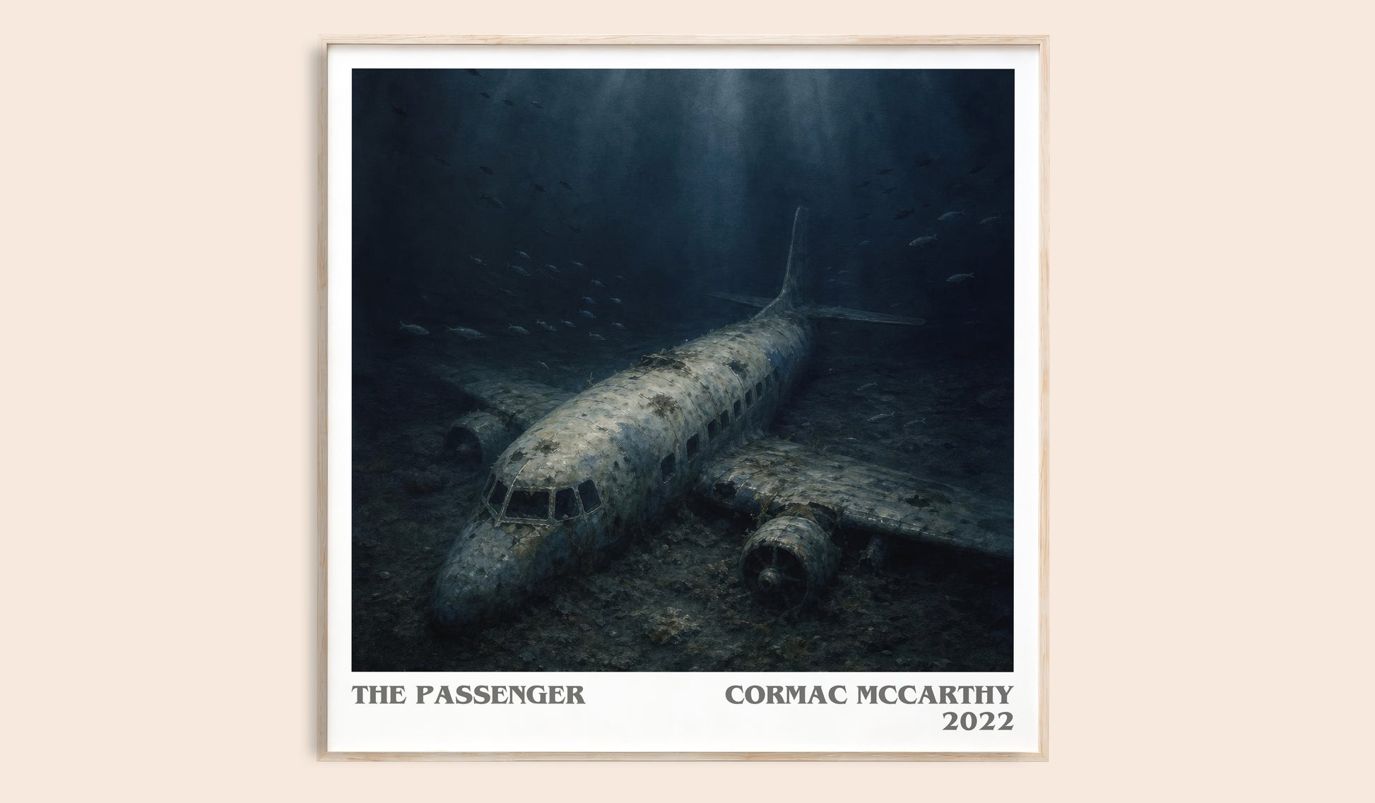 The Passenger literary book poster by Cormac Mccarthy – framed literary art print