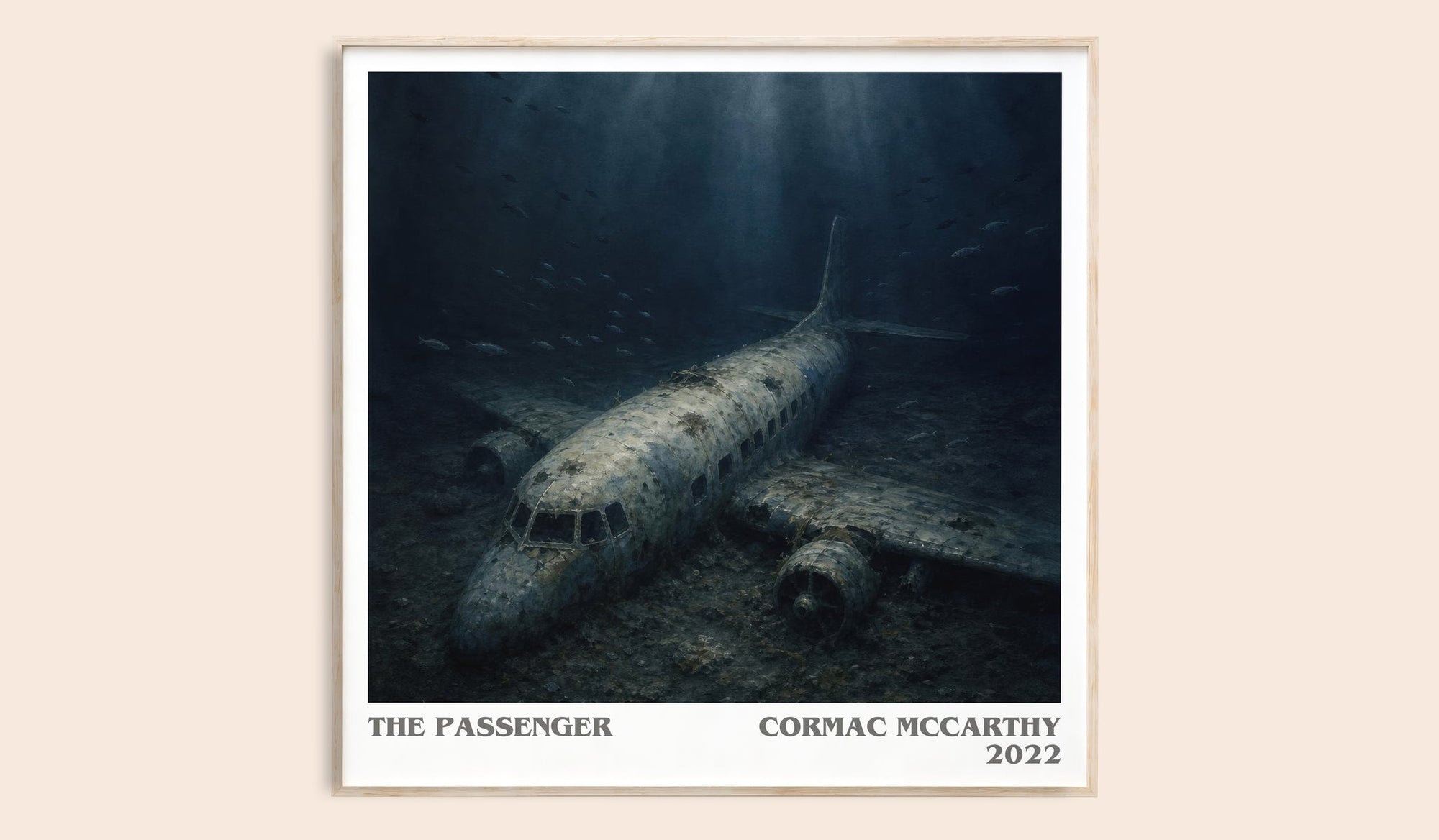 The Passenger literary book poster by Cormac Mccarthy – framed literary art print