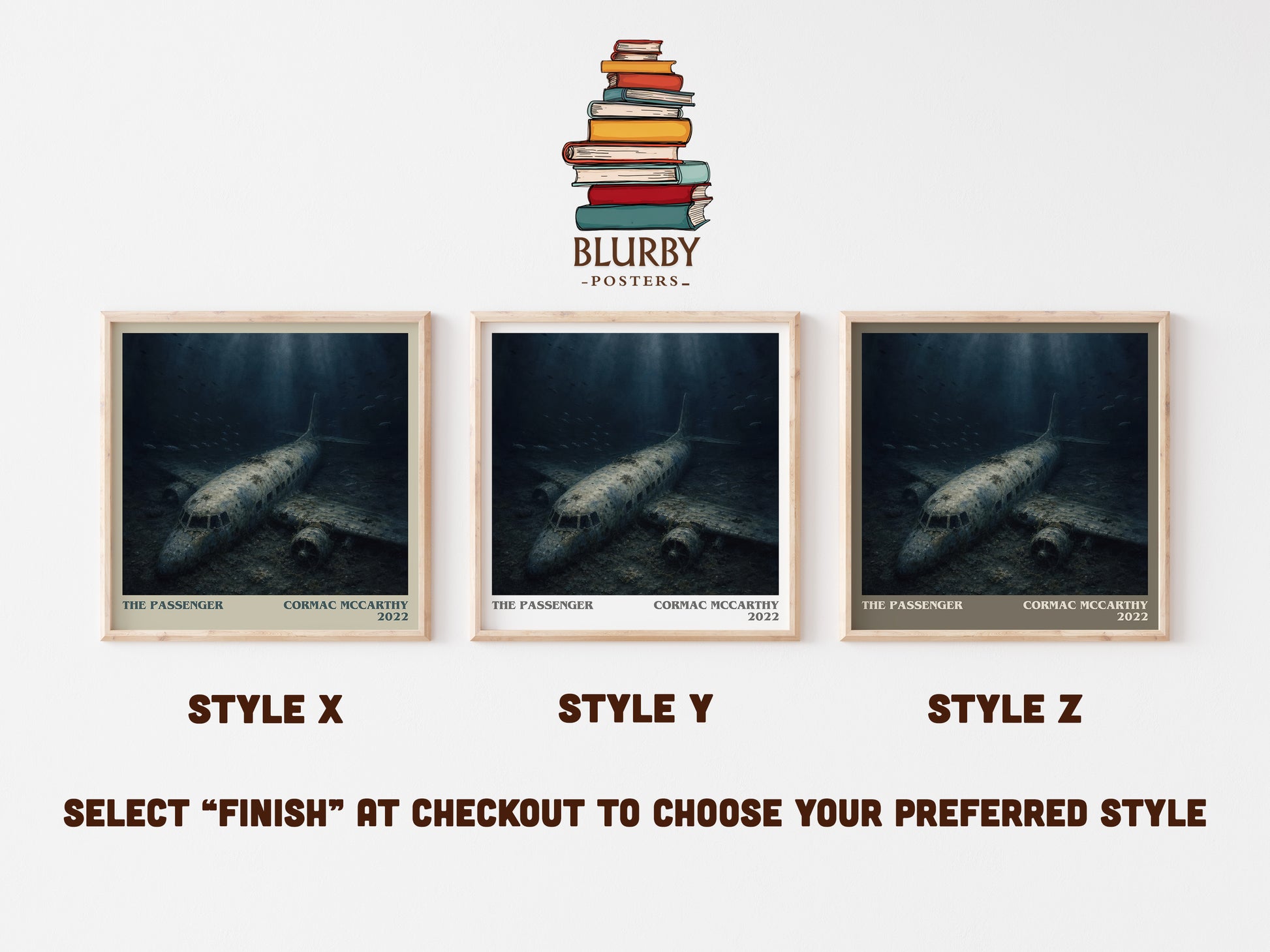 The Passenger literary print in frame leaning in hallway – literary fiction wall art