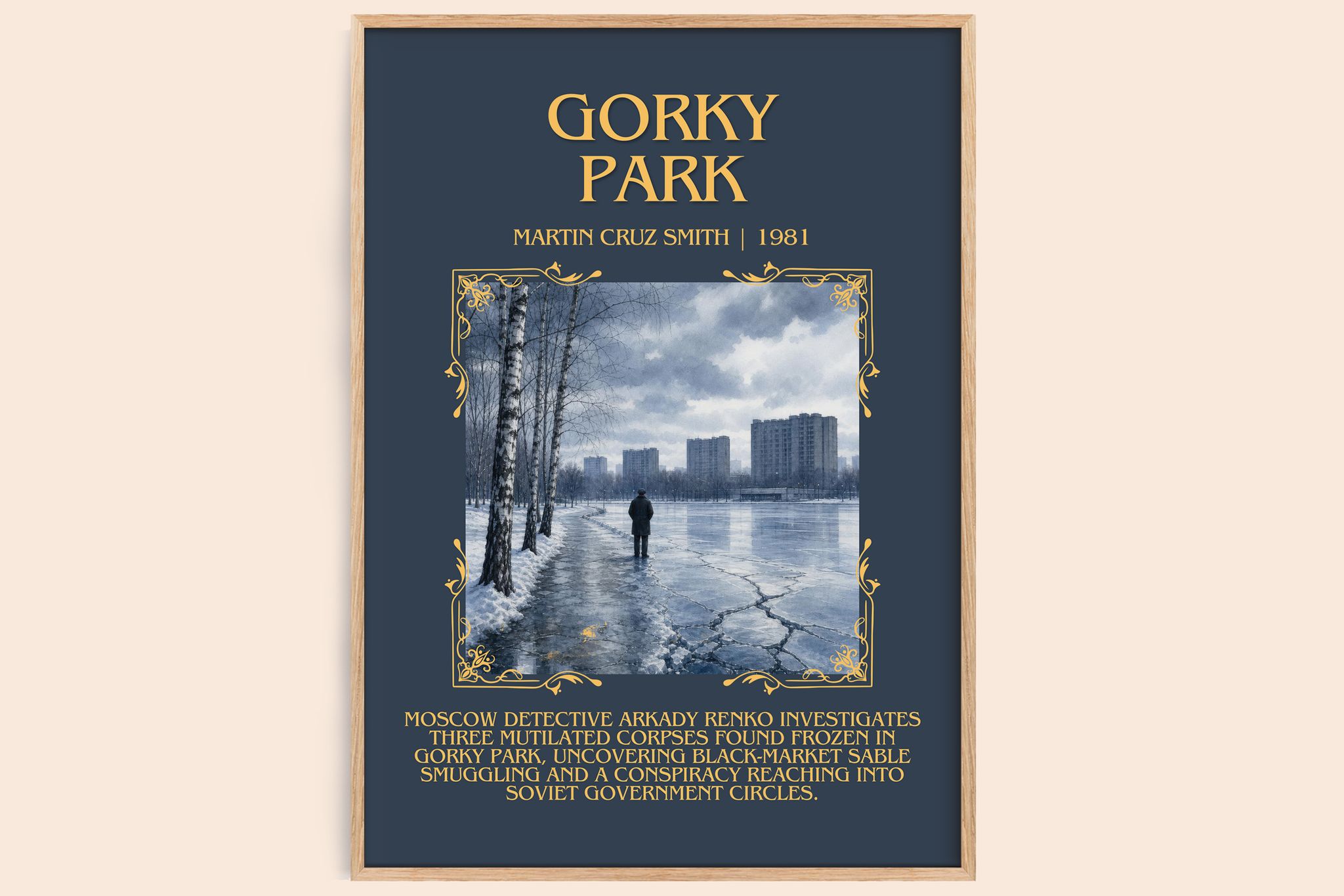 Gorky Park Minimalist Book Poster by Martin Cruz Smith