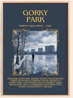 Gorky Park Minimalist Book Poster by Martin Cruz Smith – book poster