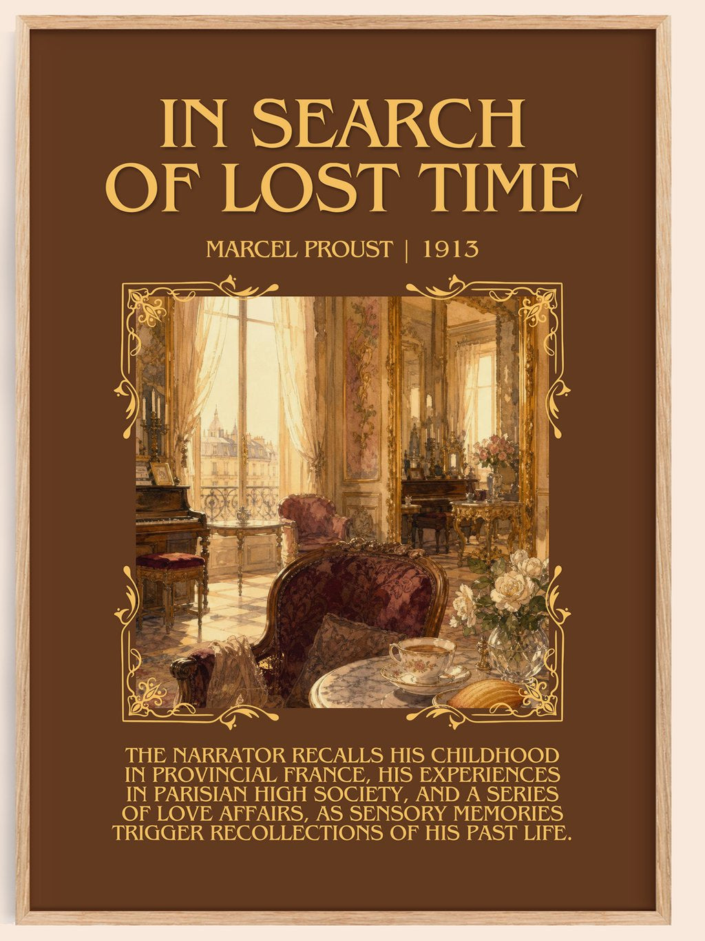 In Search of Lost Time Minimalist Book Poster by Marcel Proust – book poster