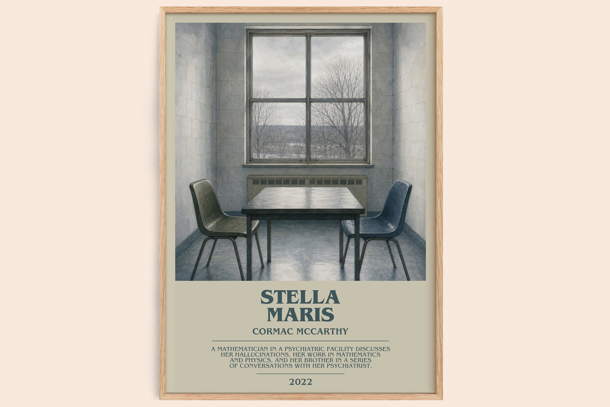 Stella Maris bookish book poster by Cormac Mccarthy – framed literary art print
