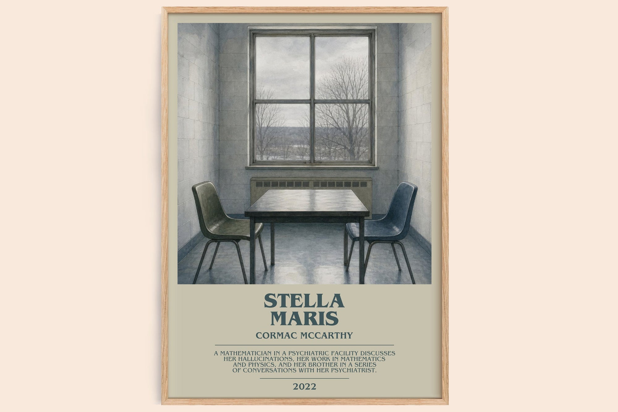 Stella Maris bookish book poster by Cormac Mccarthy – framed literary art print