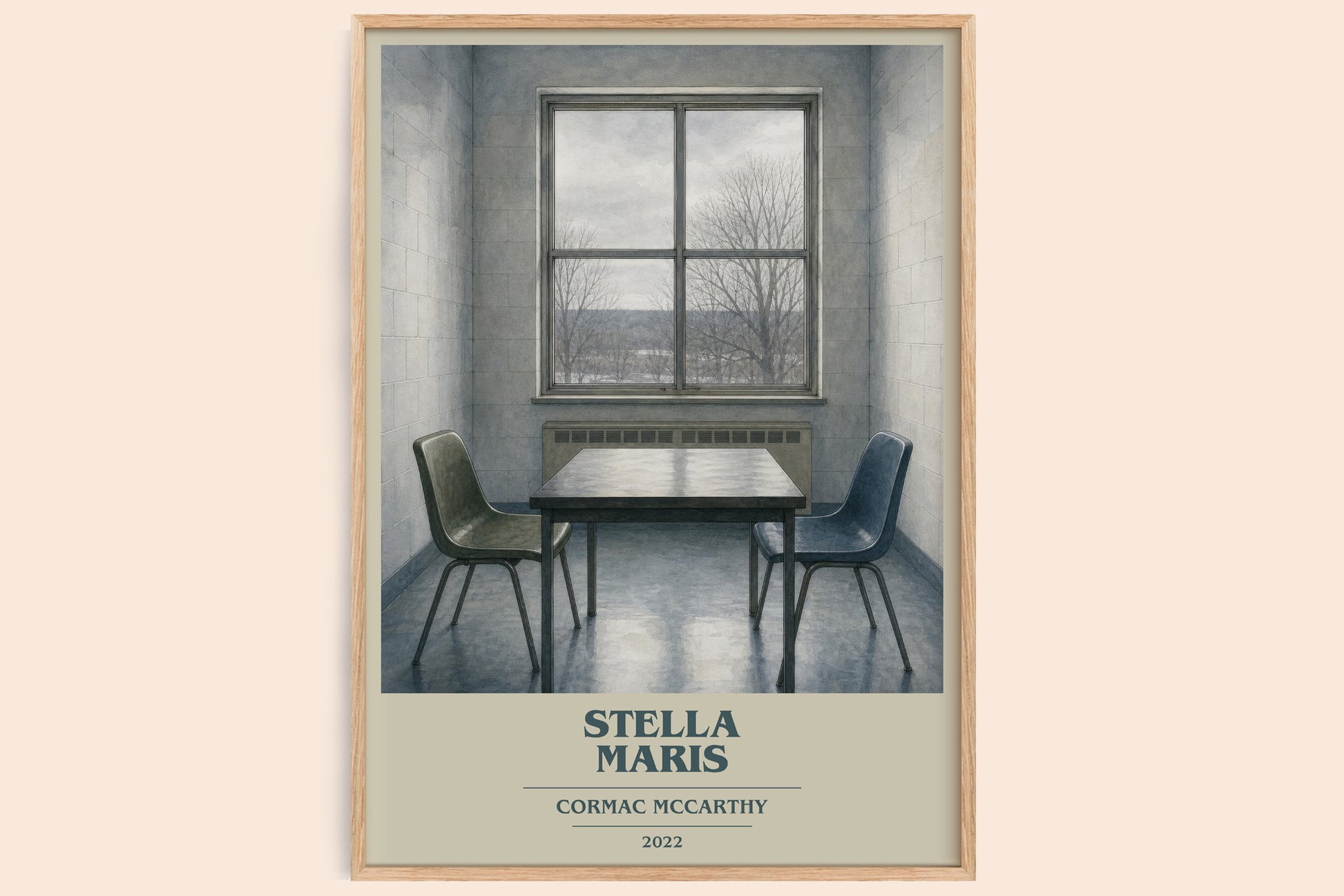 Stella Maris book cover book poster by Cormac Mccarthy – framed literary art print