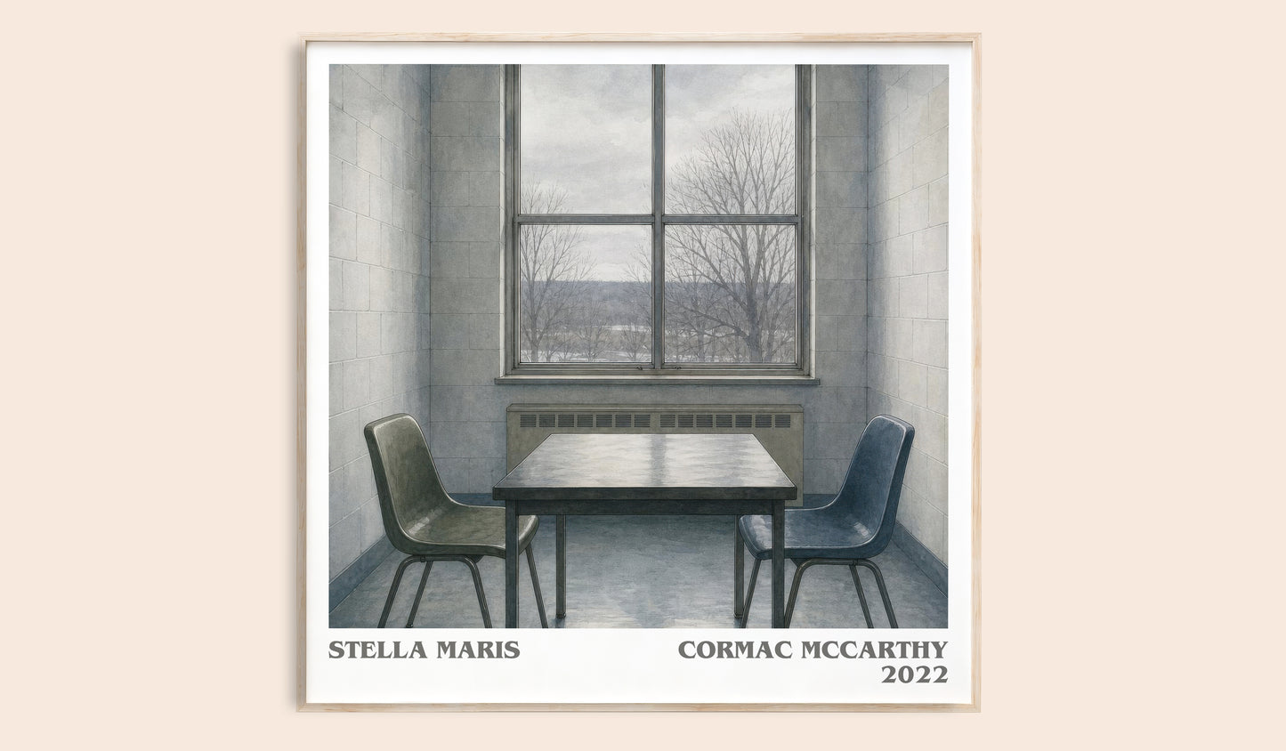 Stella Maris literary book poster by Cormac Mccarthy – framed literary art print