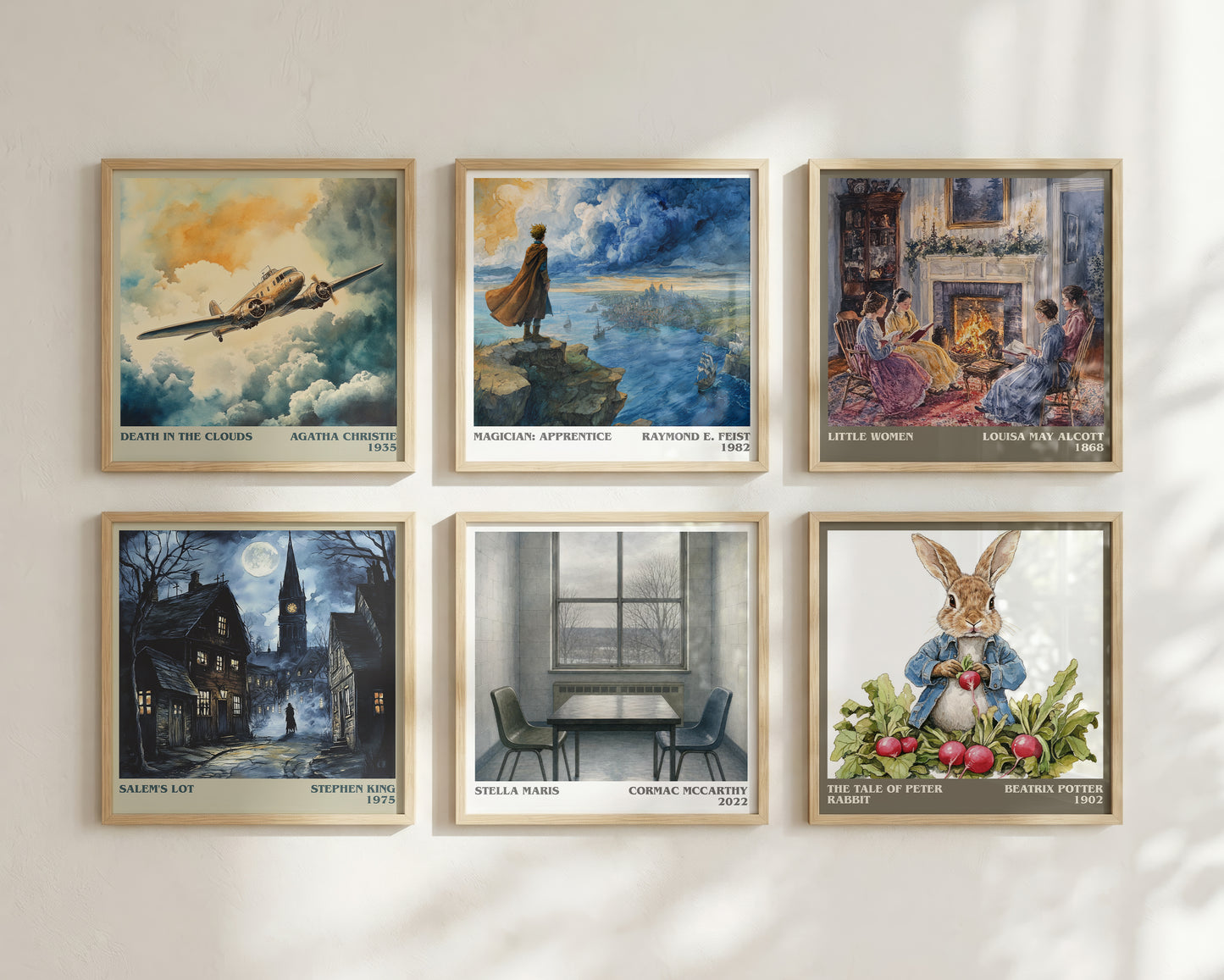 Stella Maris literary print framed by window – literary home decor