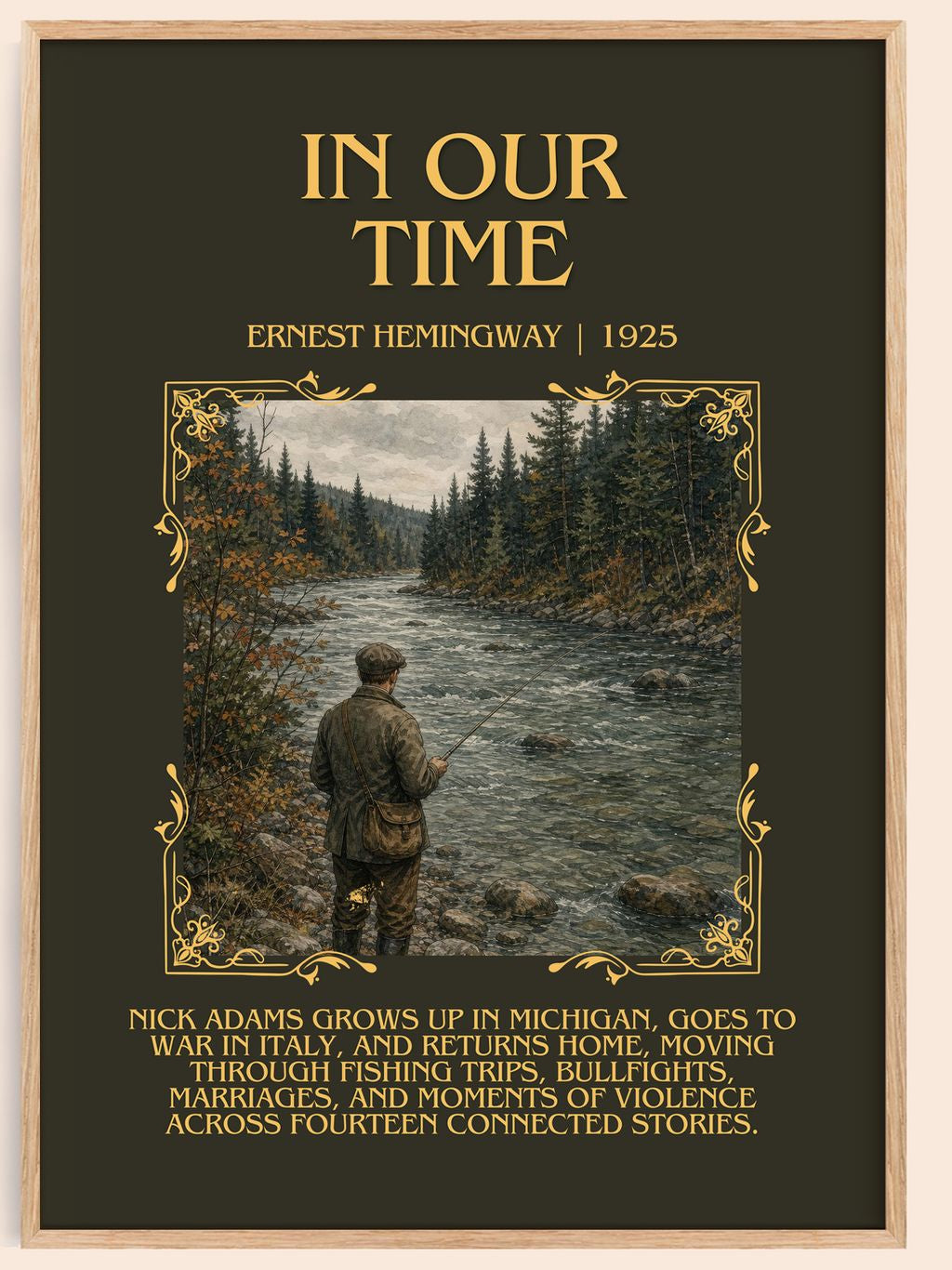 In Our Time Minimalist Book Poster by Ernest Hemingway – book poster