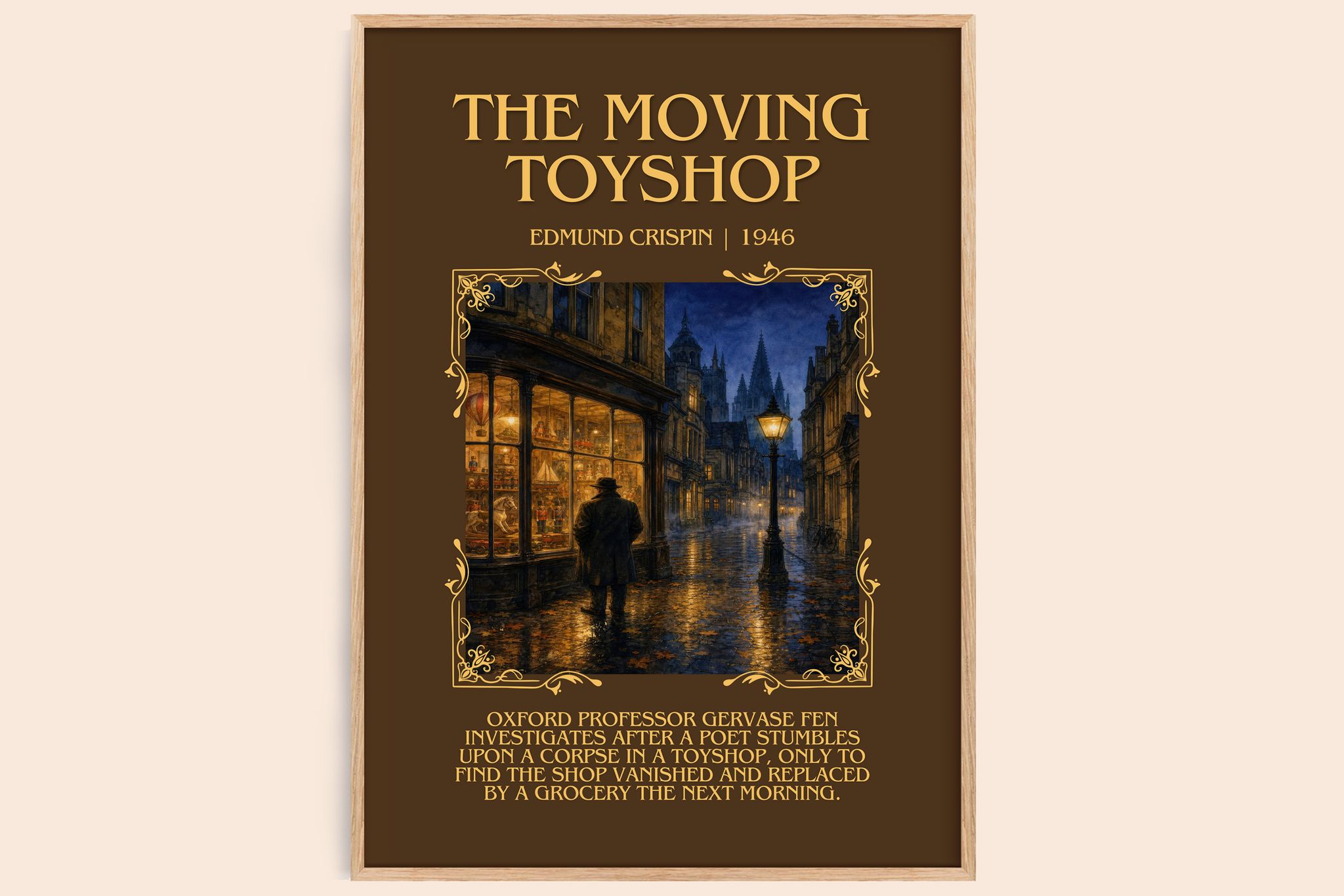 The Moving Toyshop Minimalist Book Poster by Edmund Crispin