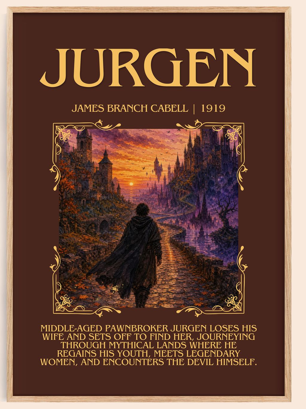 Jurgen Minimalist Book Poster by James Branch Cabell – book poster