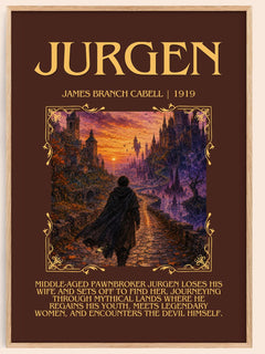 Jurgen Minimalist Book Poster by James Branch Cabell – book poster