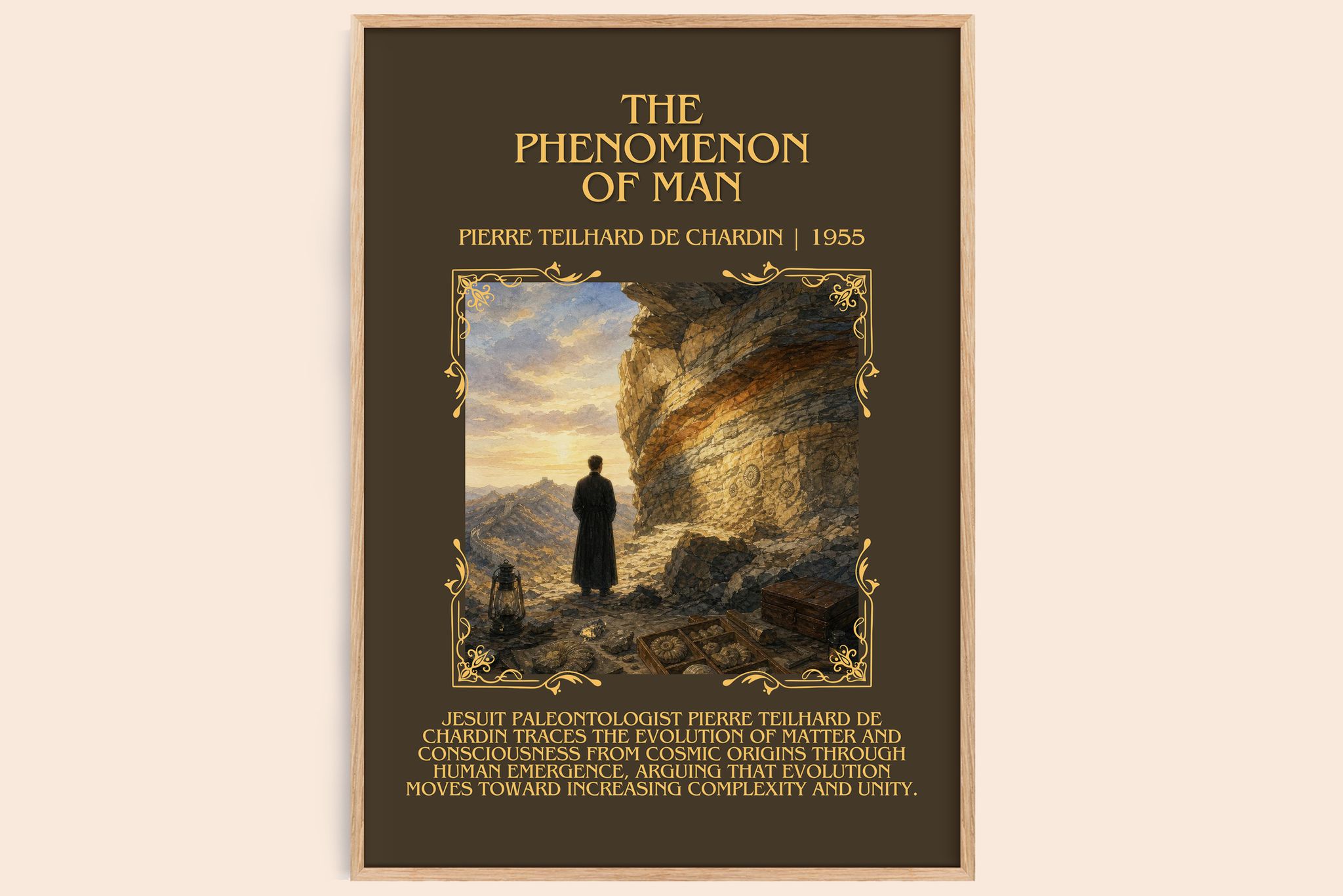 Phenomenon Of Man Minimalist Book Poster by Pierre Teilhard de Chardin