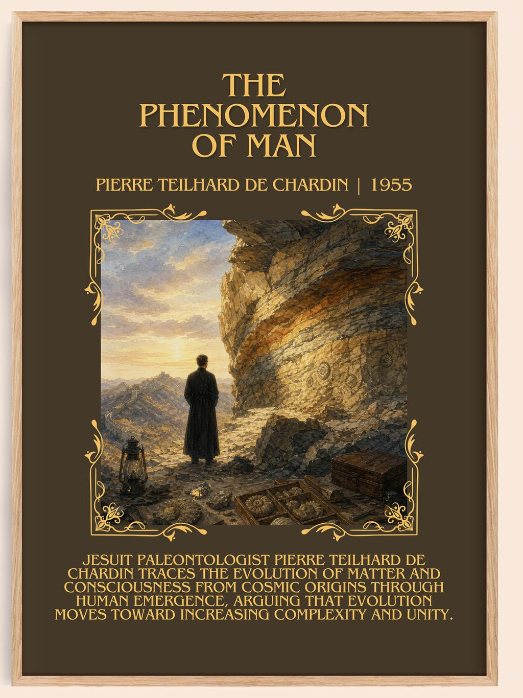 Phenomenon Of Man Minimalist Book Poster by Pierre Teilhard de Chardin – book poster