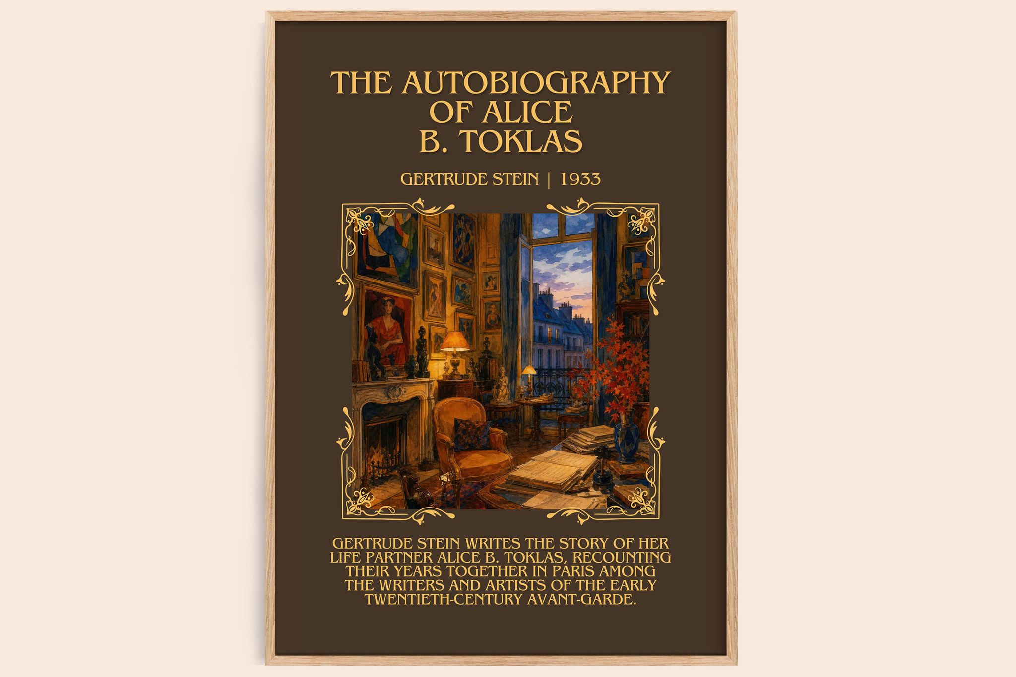 Autobiography of Alice B. Toklas Minimalist Book Poster by G. Stein