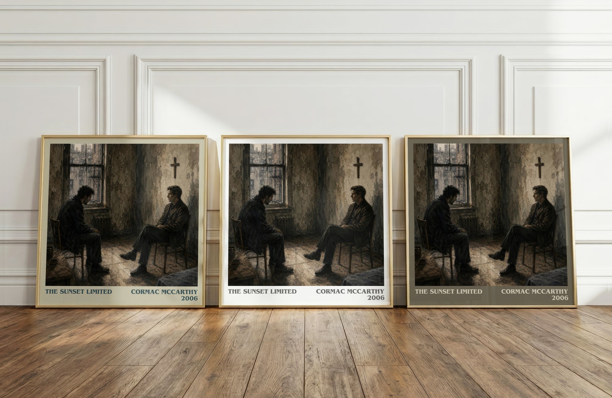 The Sunset Limited literary art print colour and style options – Cormac Mccarthy book art