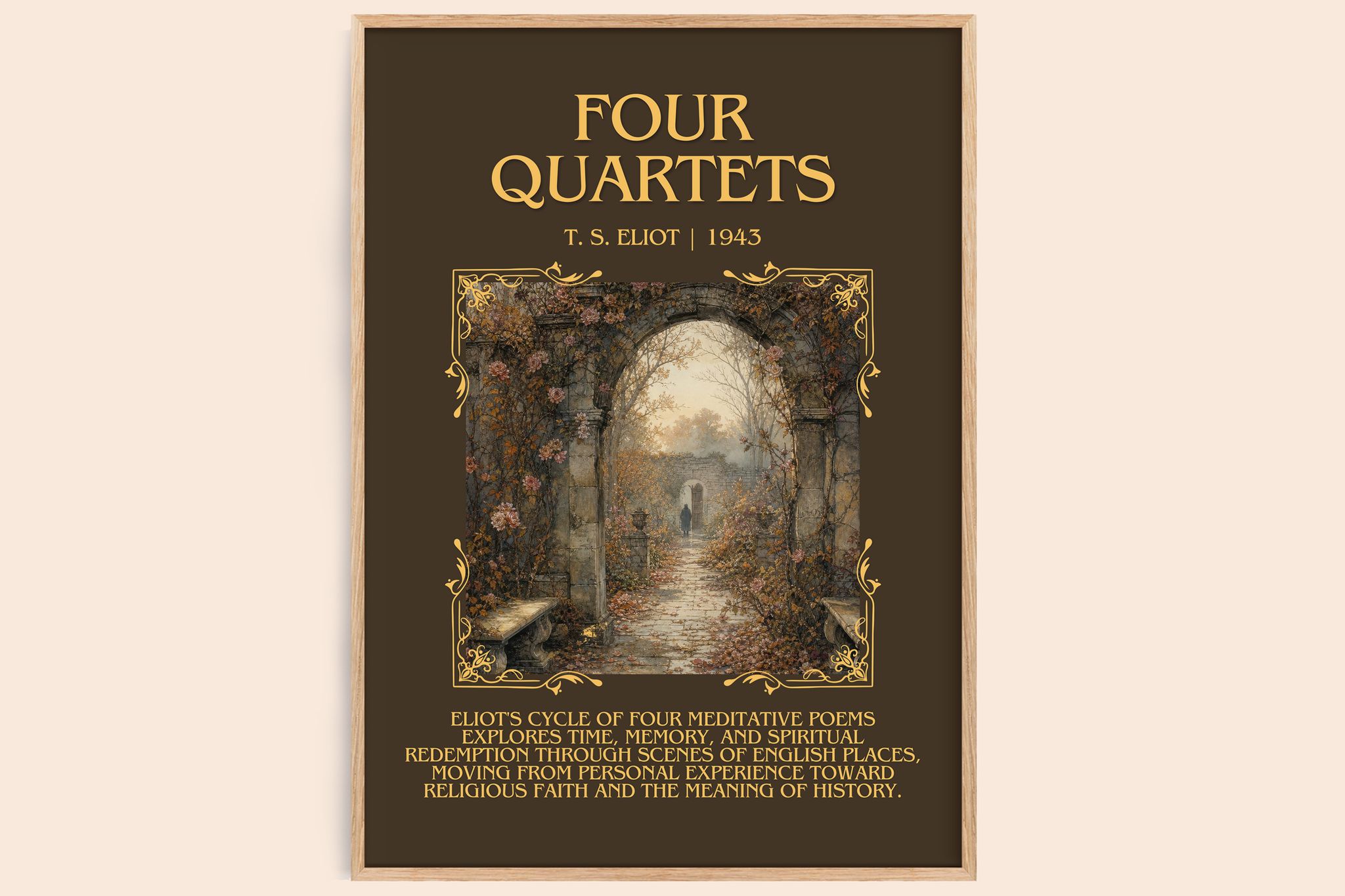 Four Quartets Minimalist Book Poster by T. S. Eliot