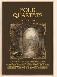 Four Quartets Minimalist Book Poster by T. S. Eliot – book poster