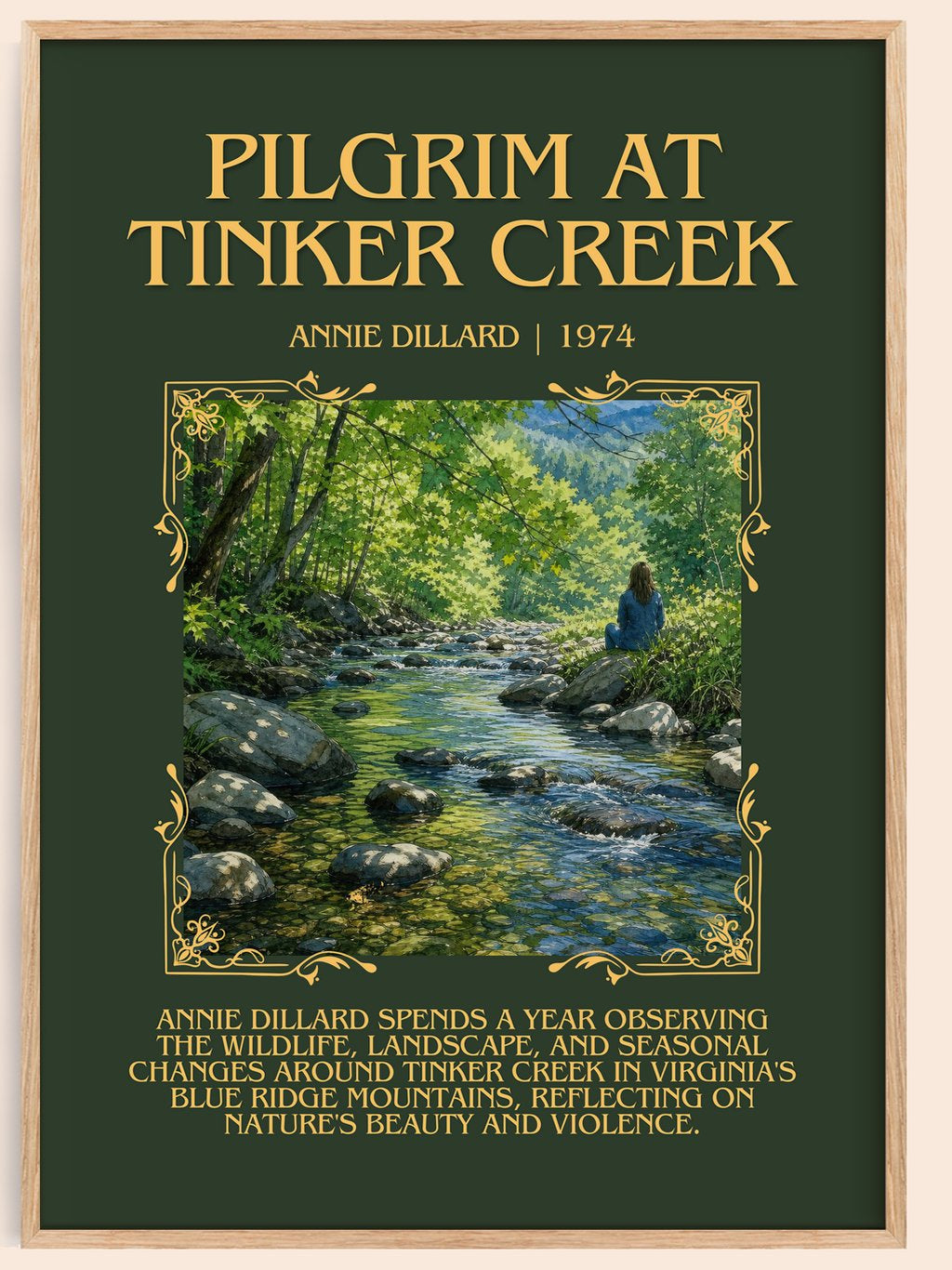 Pilgrim at Tinker Creek Minimalist Book Poster by Annie Dillard – book poster