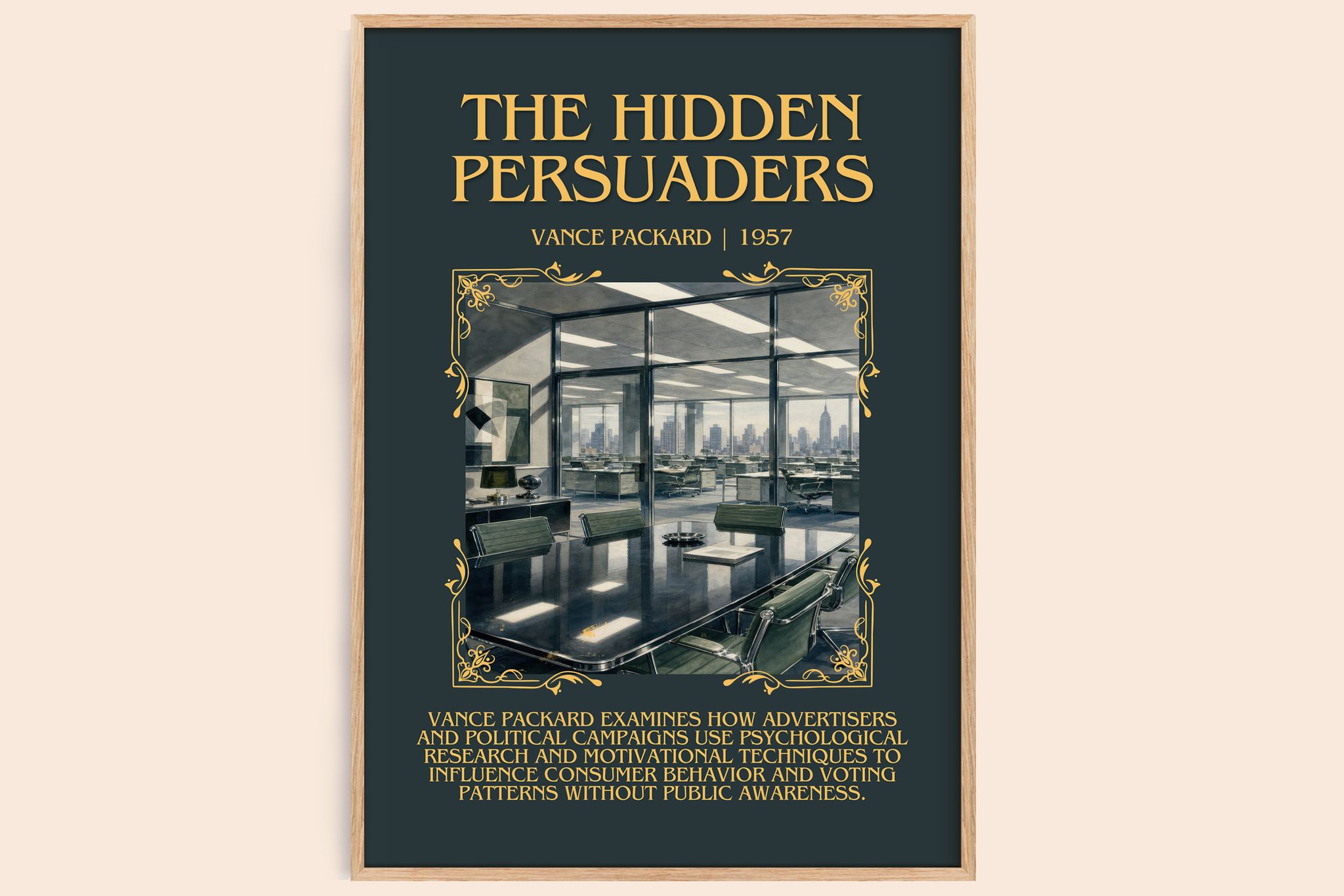 The Hidden Persuaders Minimalist Book Poster by Vance Packard