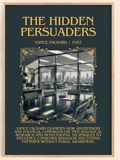 The Hidden Persuaders Minimalist Book Poster by Vance Packard – book poster