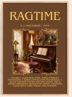 Ragtime Minimalist Book Poster by E. L. Doctorow – book poster