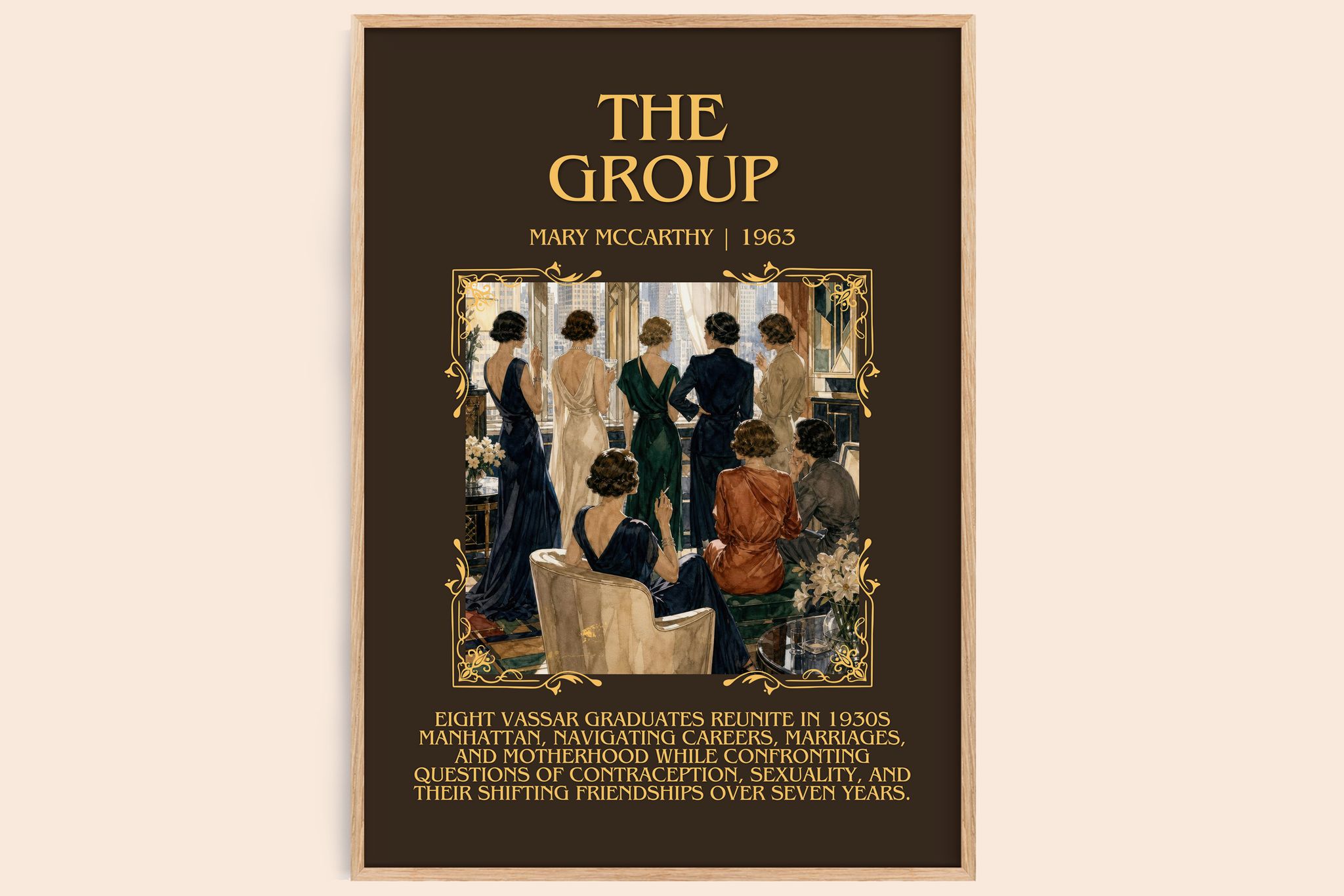 The Group Minimalist Book Poster by Mary McCarthy