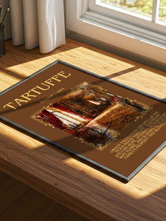 Tartuffe Minimalist Book Poster by Molière – print on a sunlit desk
