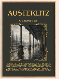 Austerlitz Minimalist Book Poster by W. G. Sebald – book poster