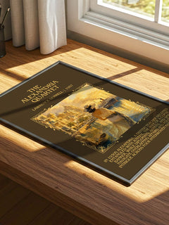The Alexandria Quartet Minimalist Book Poster by Lawrence Durrell – print on a sunlit desk