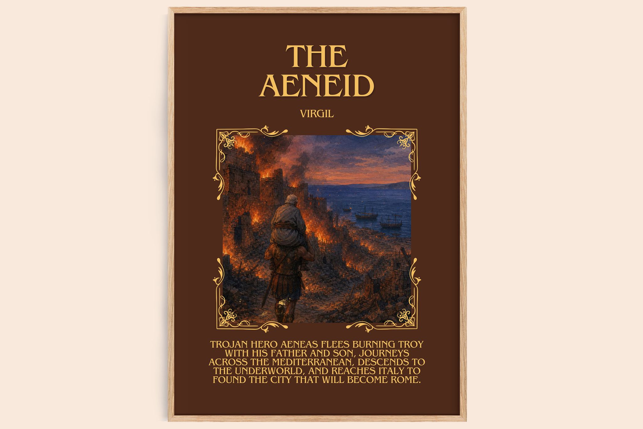 The Aeneid Minimalist Book Poster by Virgil